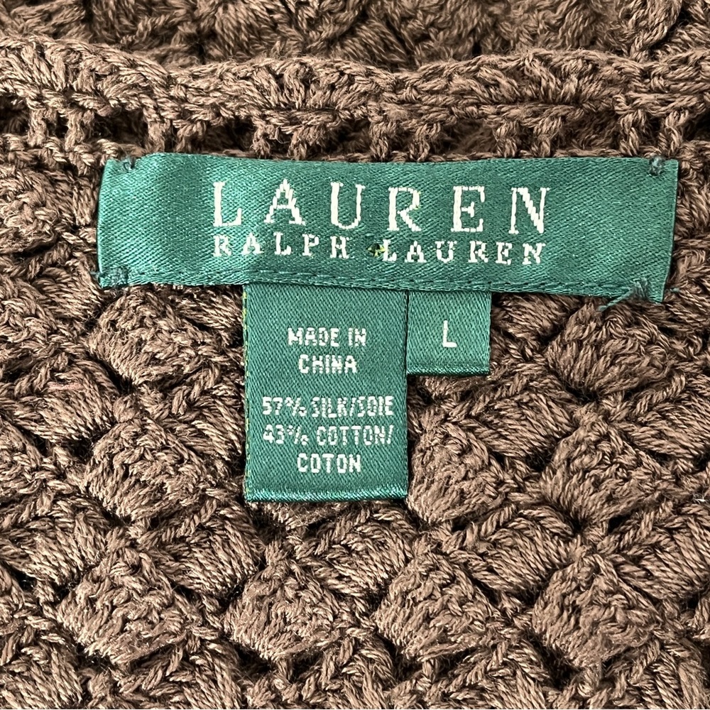 Lauren Ralph Lauren Crotchet V-Neck Sweater Tank Top - Picture 5 of 5